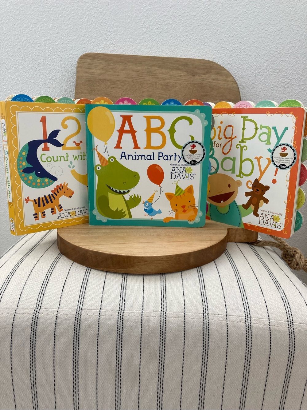 SALE! 50% Off Ana Davis ABC, 123, and Big Day for Baby Learning Books Set of 3